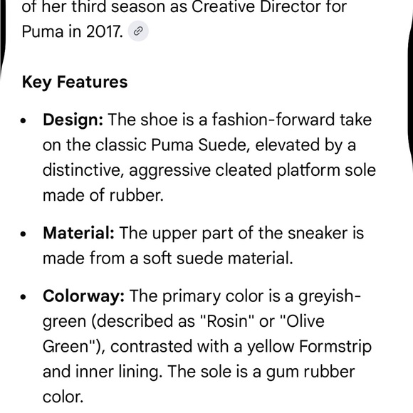 Rihanna Puma  Women's Platform Sneakers - Green and Yellow - Picture 8 of 9